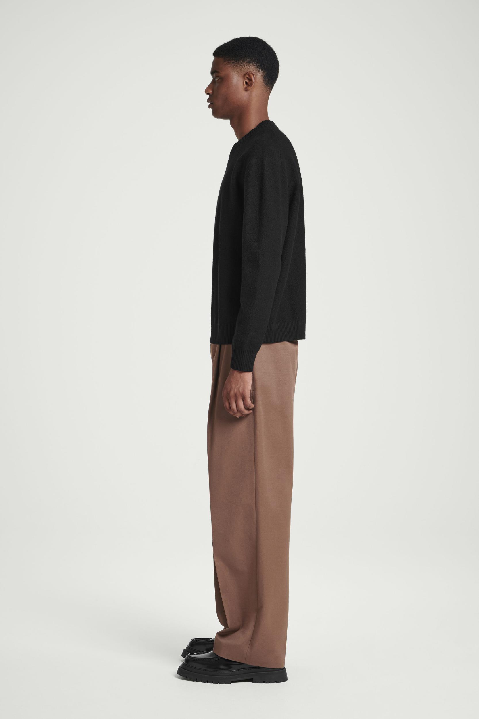 BOILED-WOOL CREW-NECK SWEATER Product Image