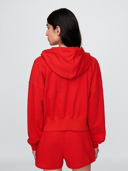 Heavyweight French Terry Oversized Zip Wedge Hoodie Product Image