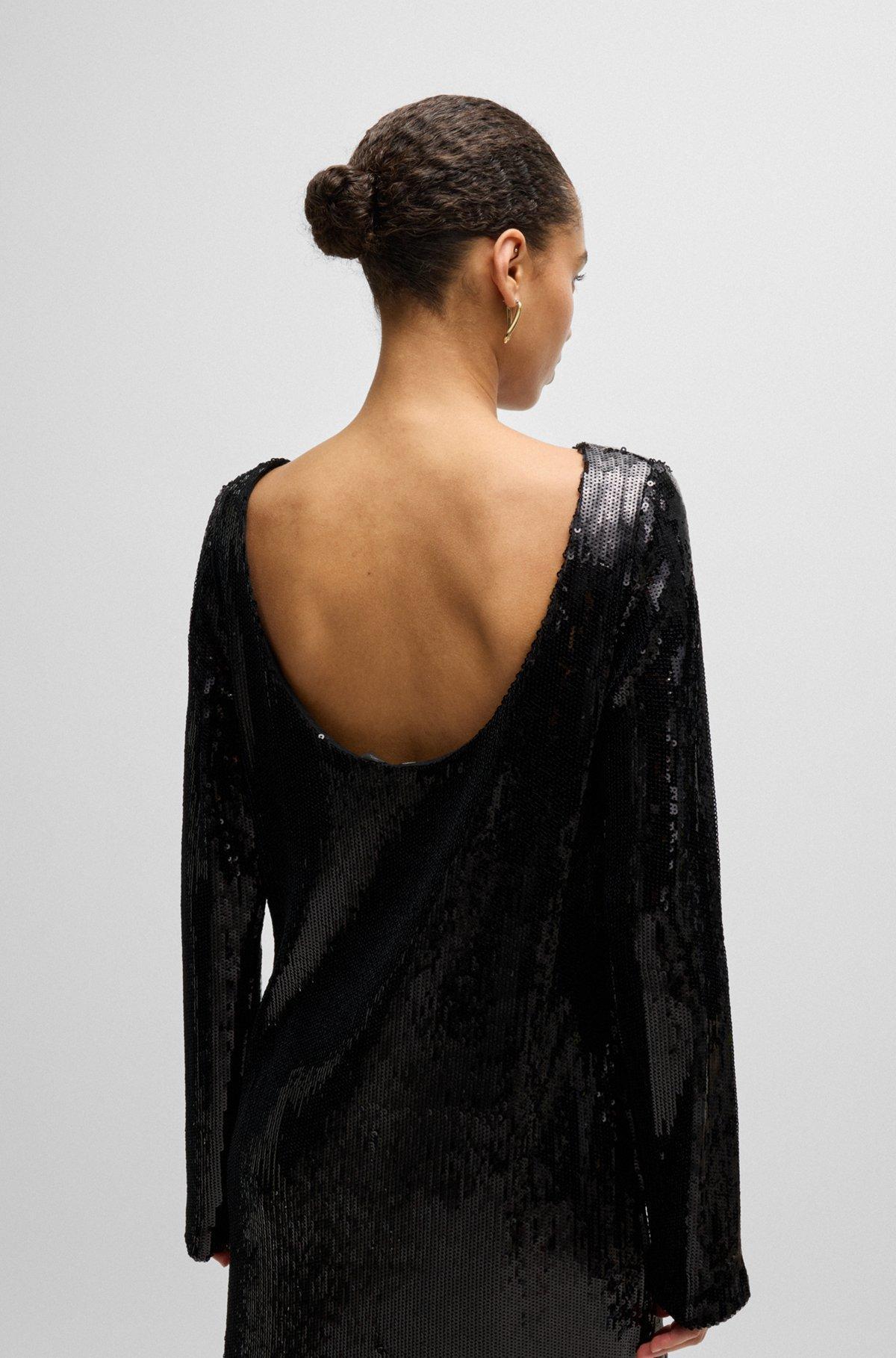 Long-sleeved sequinned dress Product Image