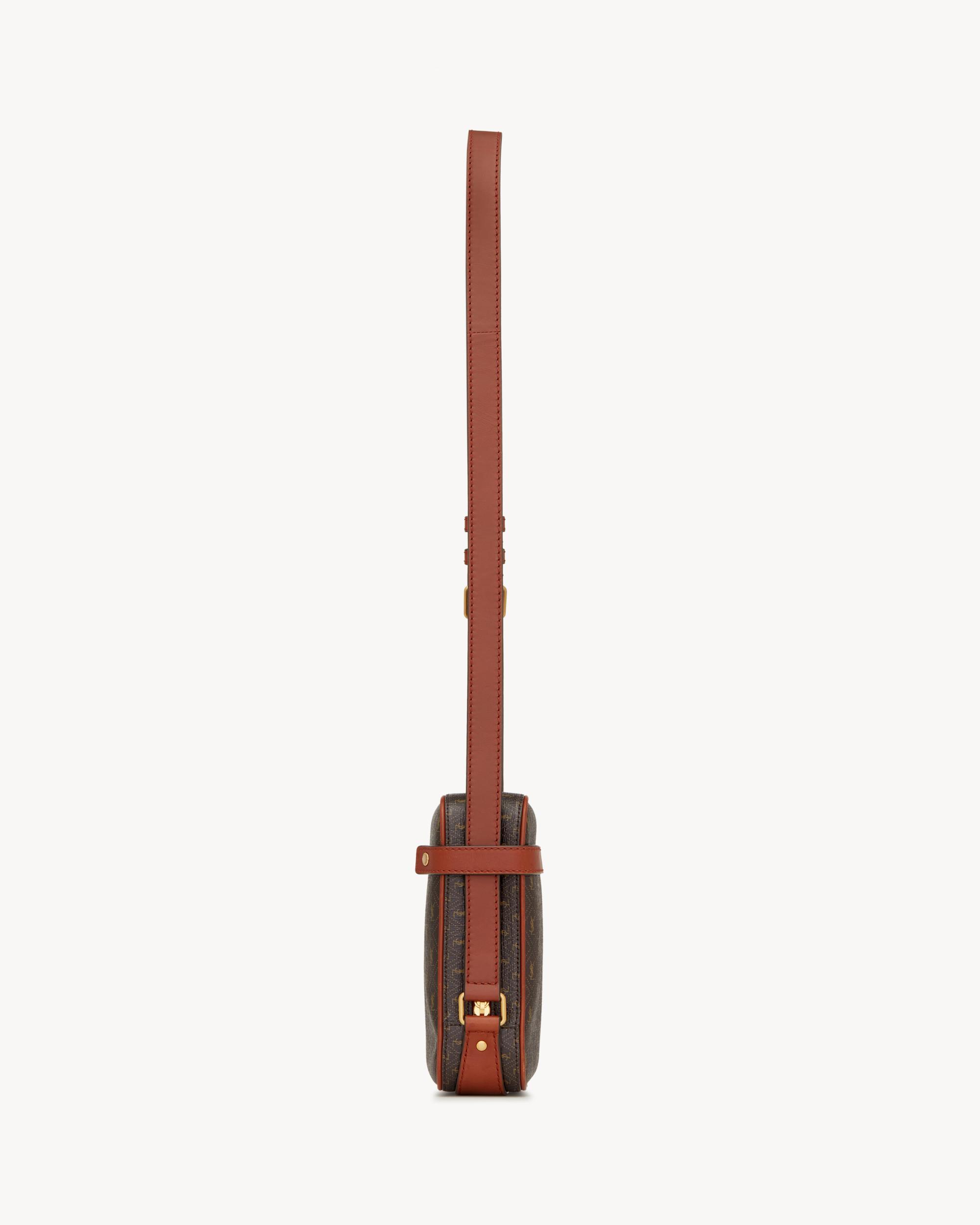 Le MONOGRAMME crossbody pouch in CASSANDRE canvas and smooth leather Product Image