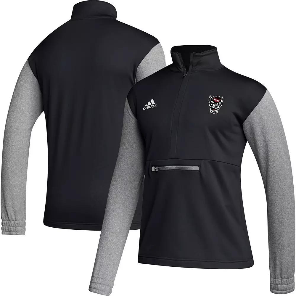 Men's adidas Black NC State Wolfpack Sideline AEROREADY Half-Zip Top, Size: Medium, Nst Black Product Image