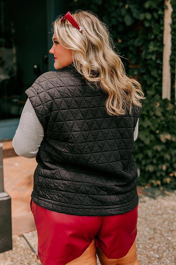 Cedar Creek Quilted Vest in Black Curves Product Image