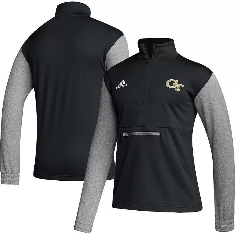 Men's adidas Black Indiana Hoosiers Team Issue AEROREADY Quarter-Zip Jacket, Size: Large Product Image