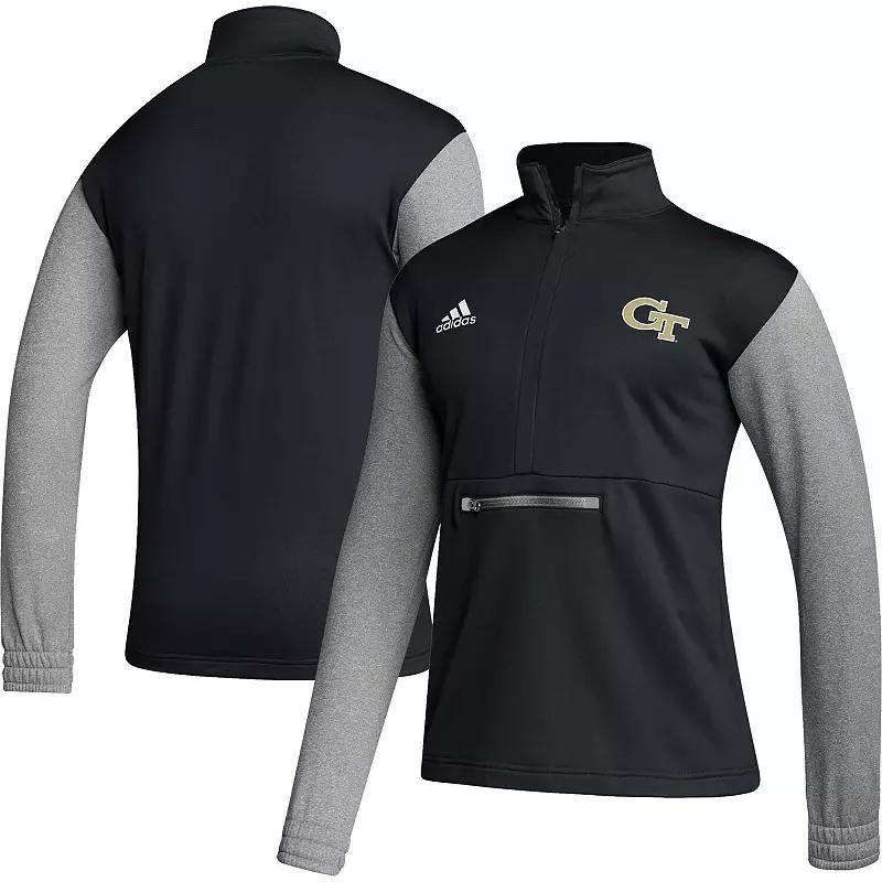 Men's adidas Black Indiana Hoosiers Team Issue AEROREADY Quarter-Zip Jacket, Size: Large Product Image