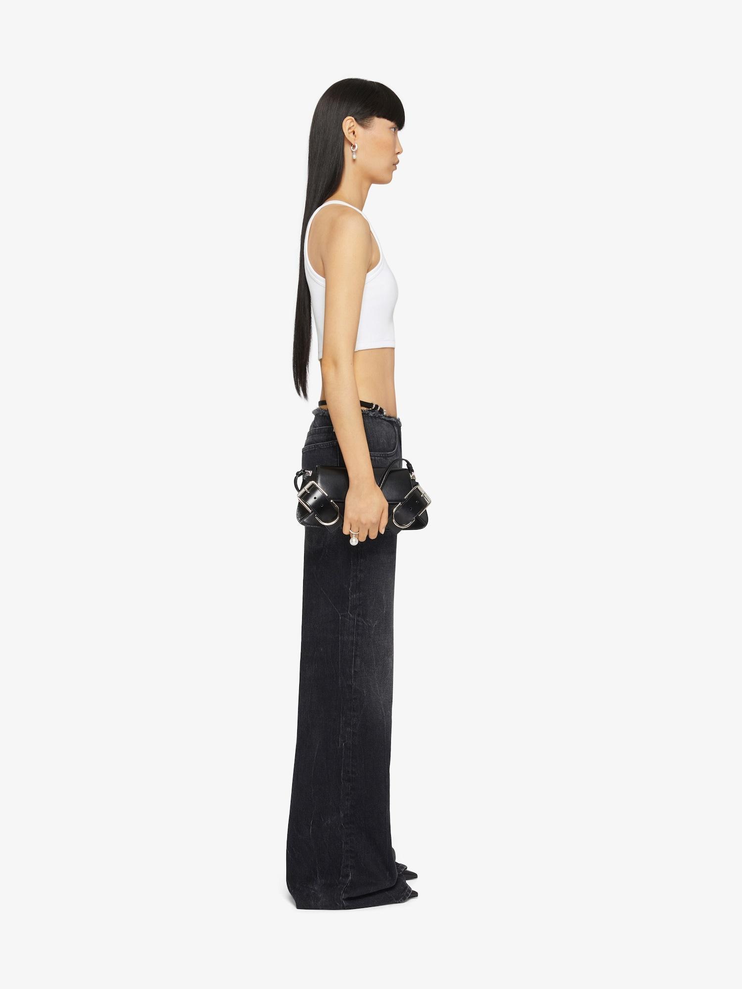 Cropped tank top in cotton with 4G detail Product Image
