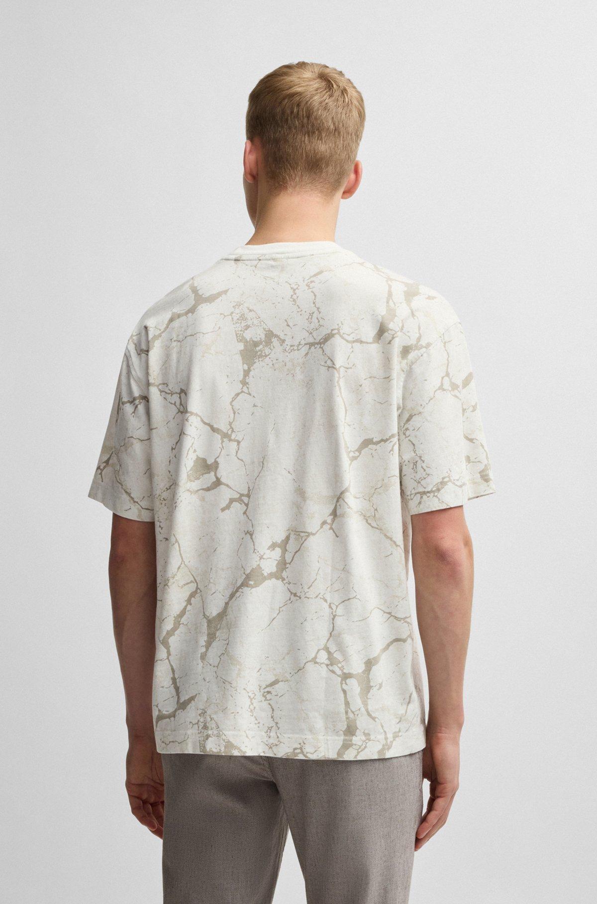Cotton-jersey T-shirt with all-over print Product Image