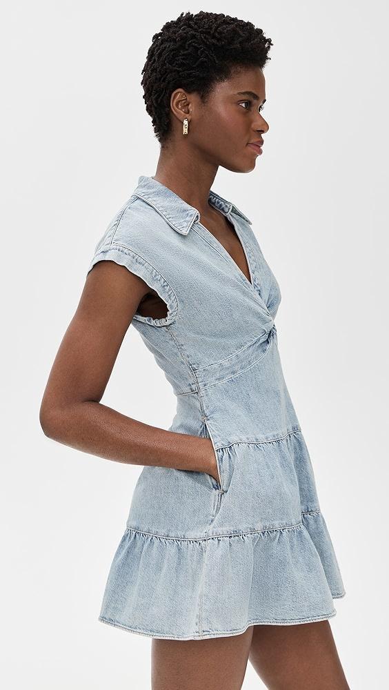 alice + olivia Mila Deep V Twist Front Mini Dress | Shopbop Product Image