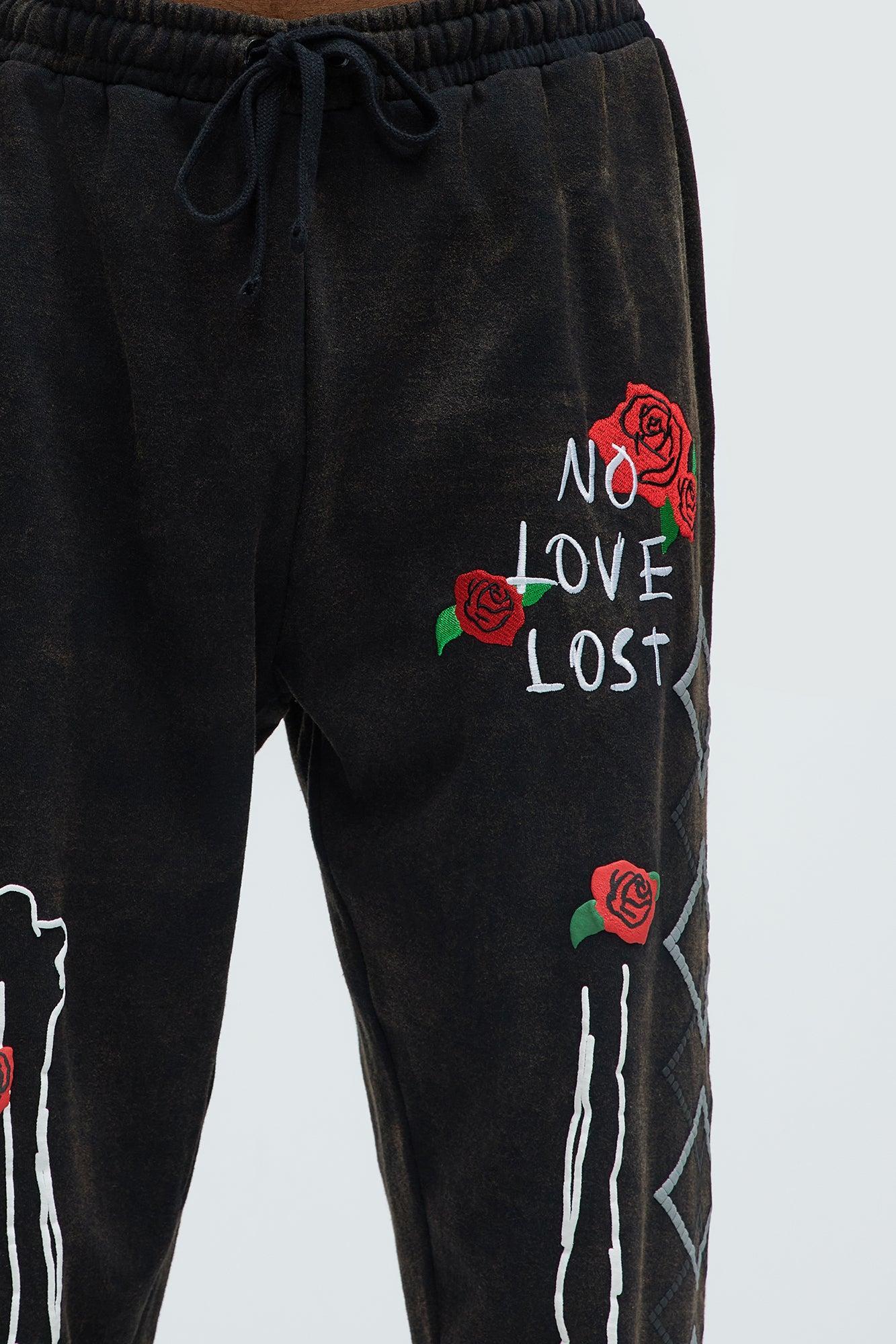 No Love Lost Skeleton Sweatpants - Black Product Image