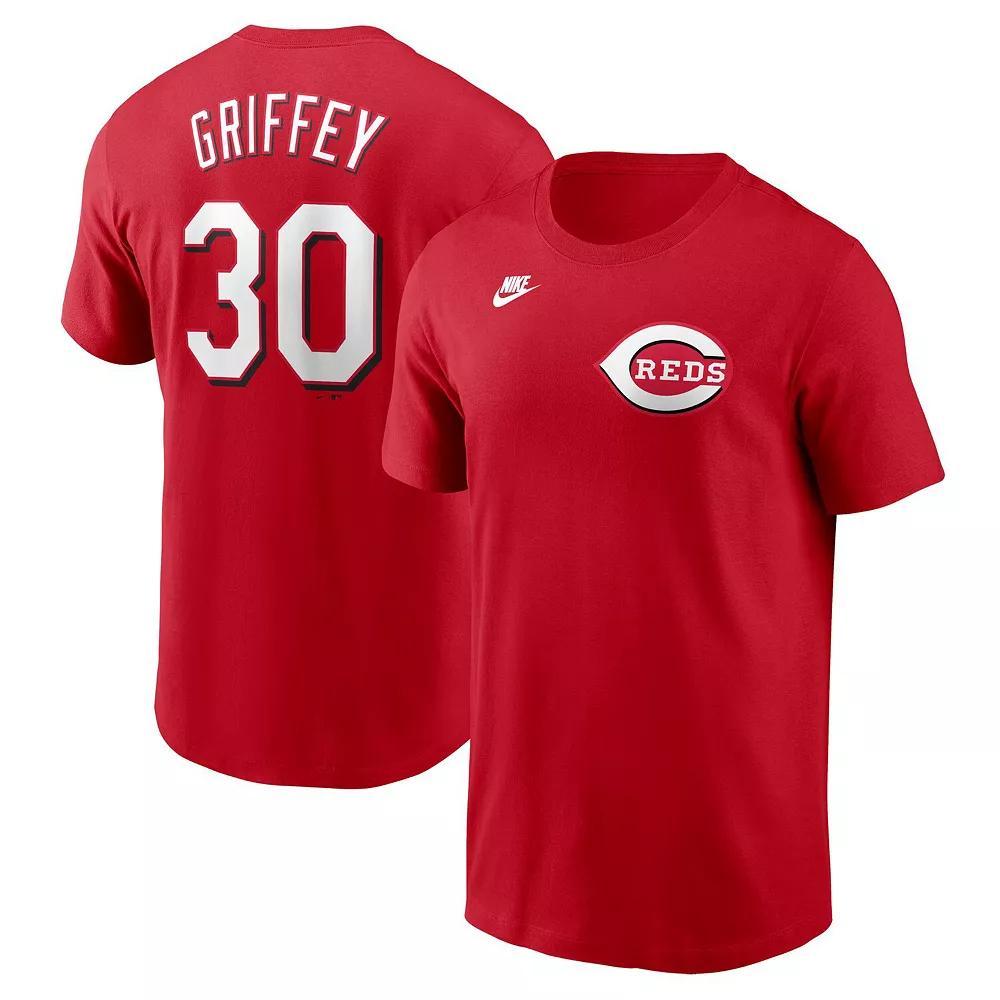 Men's Nike Ken Griffey Jr. Red Cincinnati Reds Fuse Name & Number T-Shirt, Size: Small, Red Red Product Image