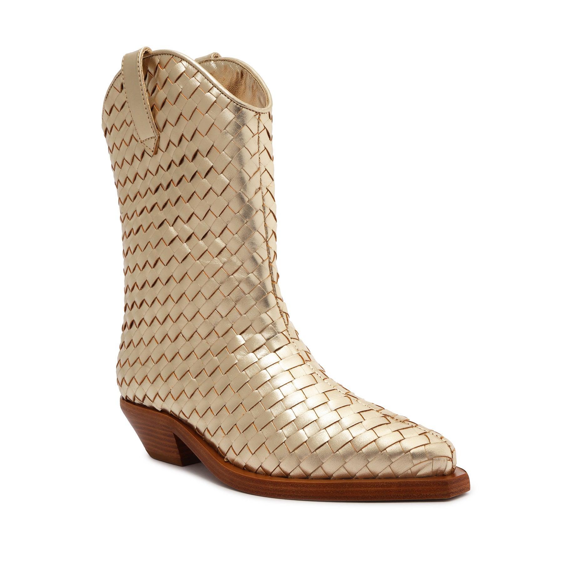 Cicera Woven Metallic Leather Bootie Product Image