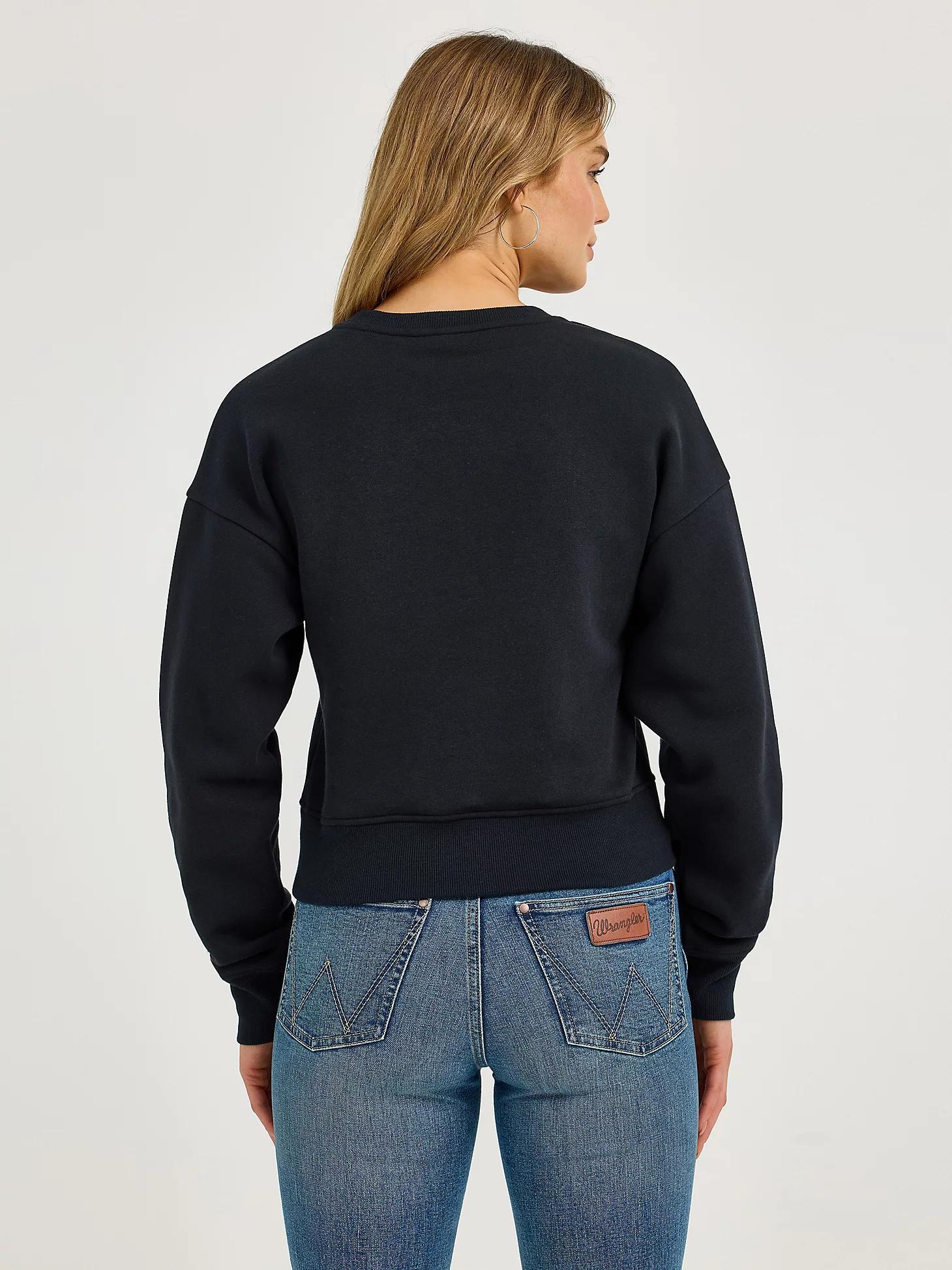 Women's Long Live Cowboys Crew Sweatshirt in Onyx Product Image