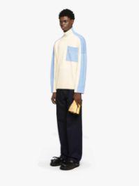 DUAL TONE - PATCH POCKET TURTLENECK SWEATER in white | JW Anderson US  Product Image