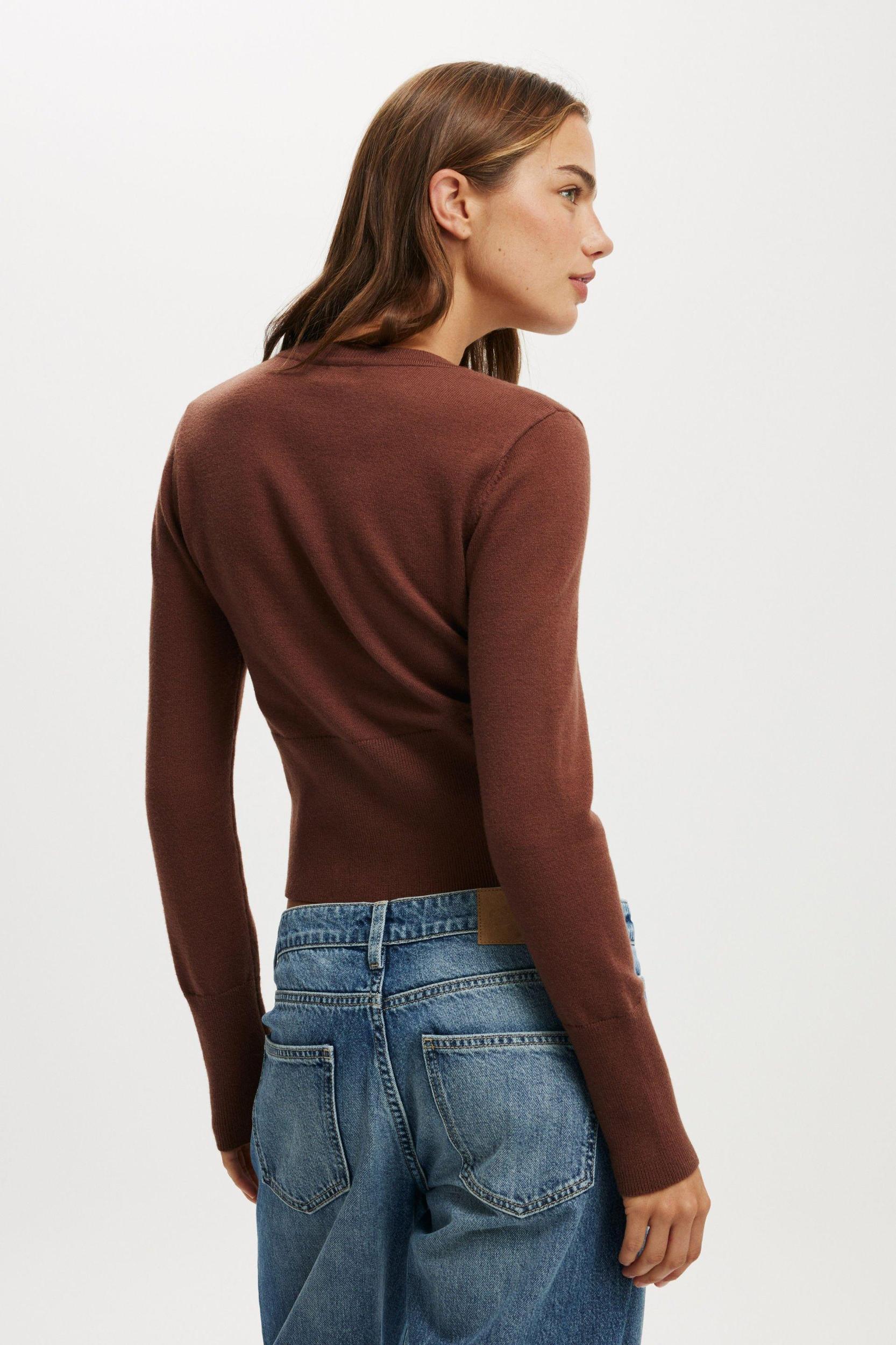 Everfine Knit Crew Cardigan Product Image