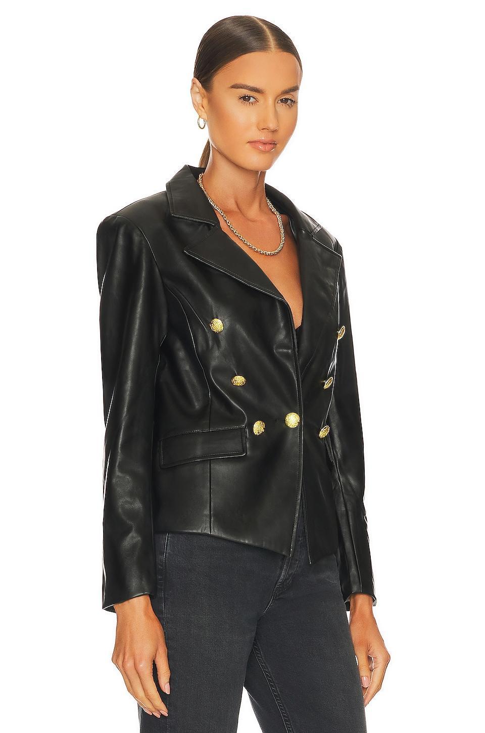 Nico Faux Leather Blazer Central Park West Product Image