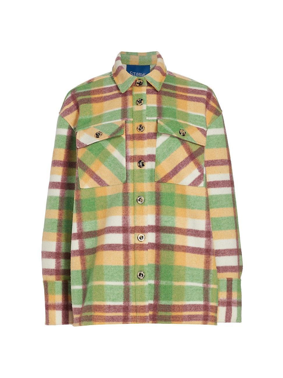 Womens Orgi Boxy Plaid Shirt Product Image