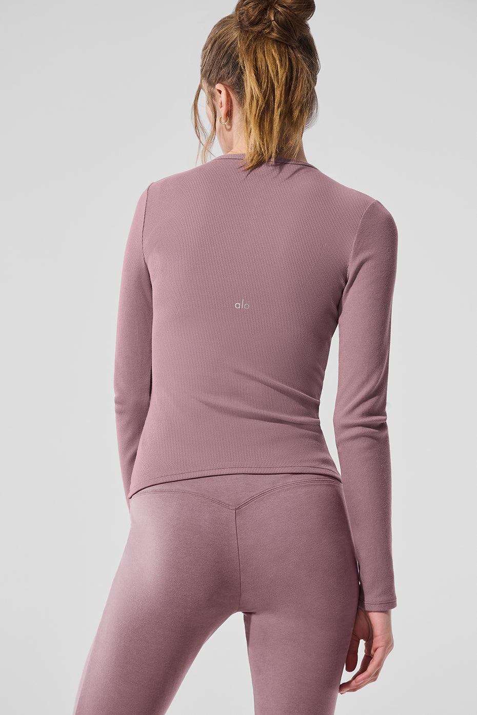 Ribbed Modal Long Sleeve - Smoky Quartz Product Image