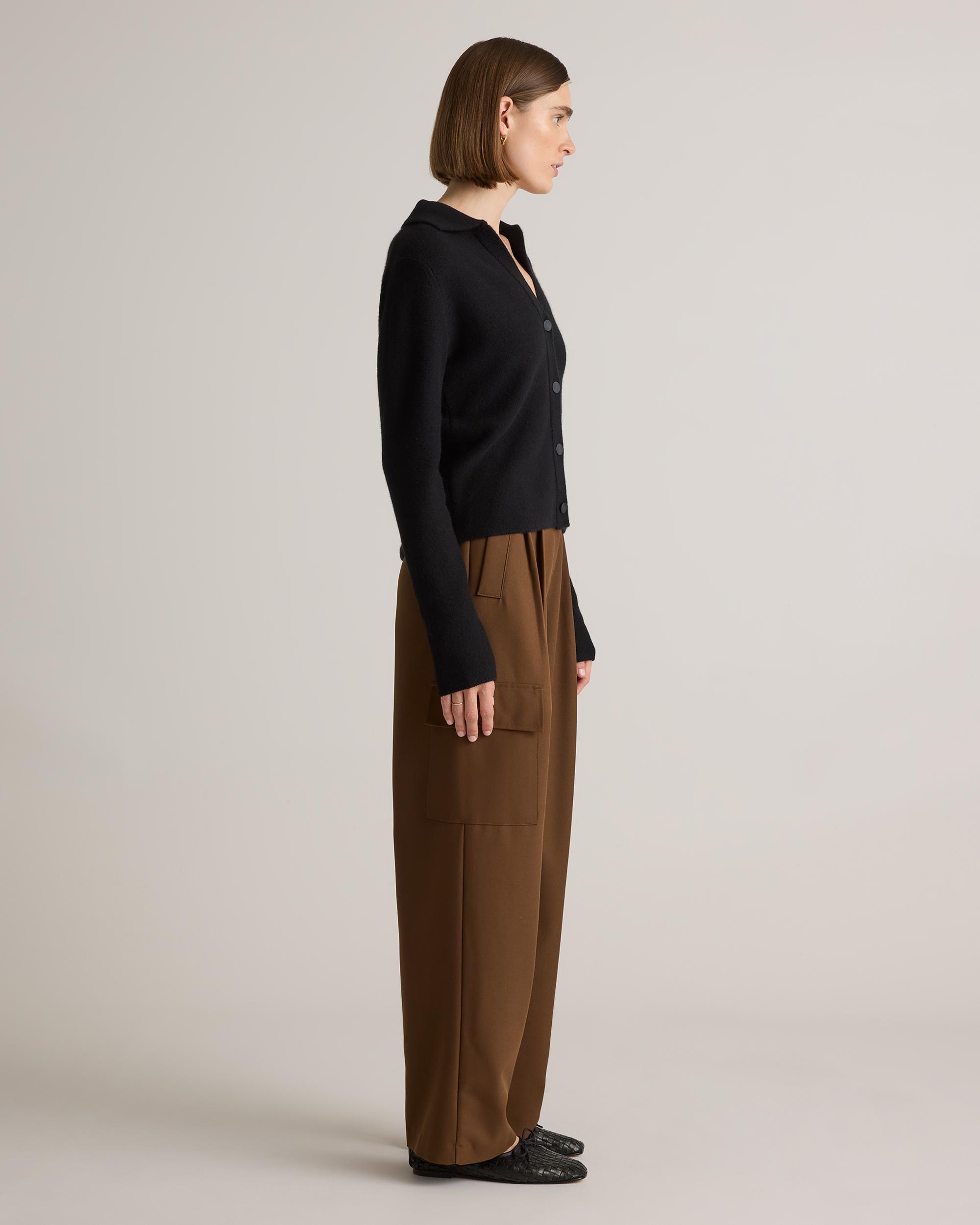 Quince | Women's Mongolian Cashmere Collared Cardigan Sweater Size XL Product Image