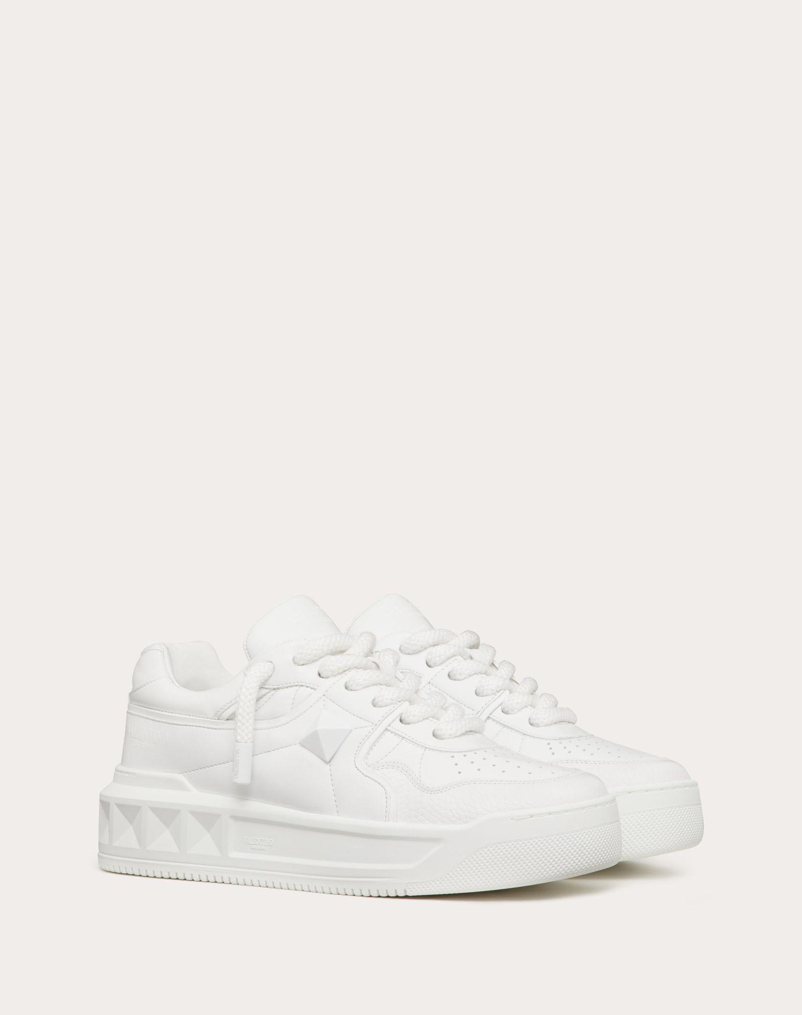 One Stud Xl Nappa Leather Low-Top Sneaker   Product Image