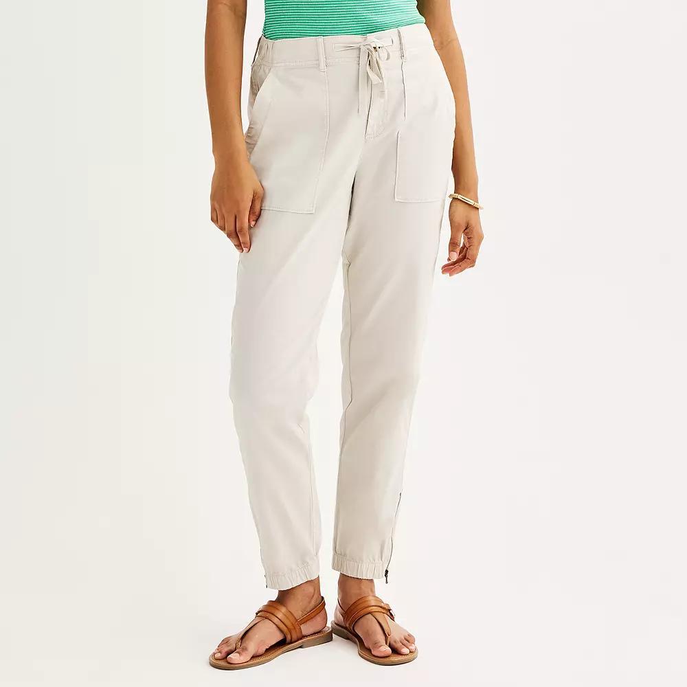 Women's Sonoma Goods For Life® Zip Hem Core Utility Jogger Pants, Size: XXL, Brown Brigade Product Image