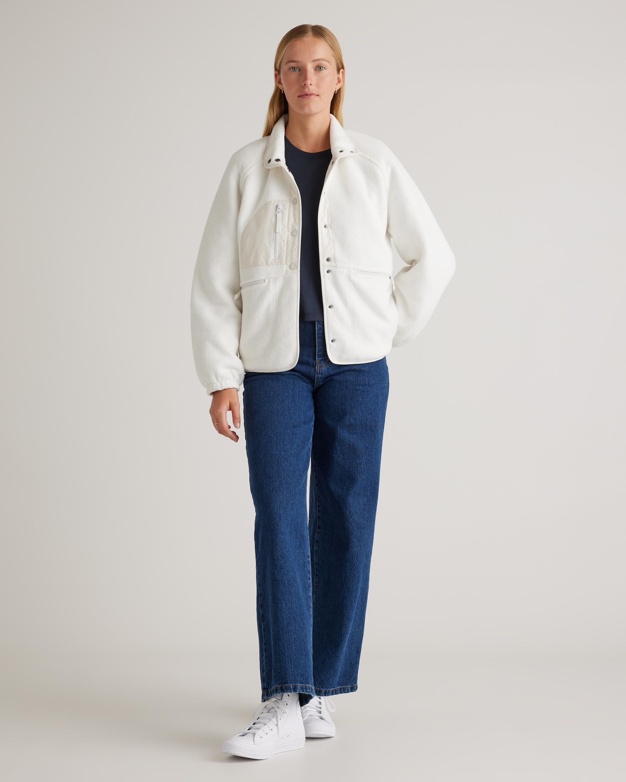 Quince | Women's Sherpa Snap Front Jacket 100% Polyester Product Image