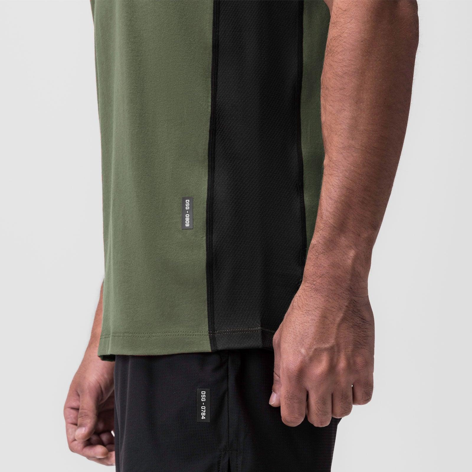0809. Supima® Mesh Panel Training Singlet - Deep Taupe Product Image