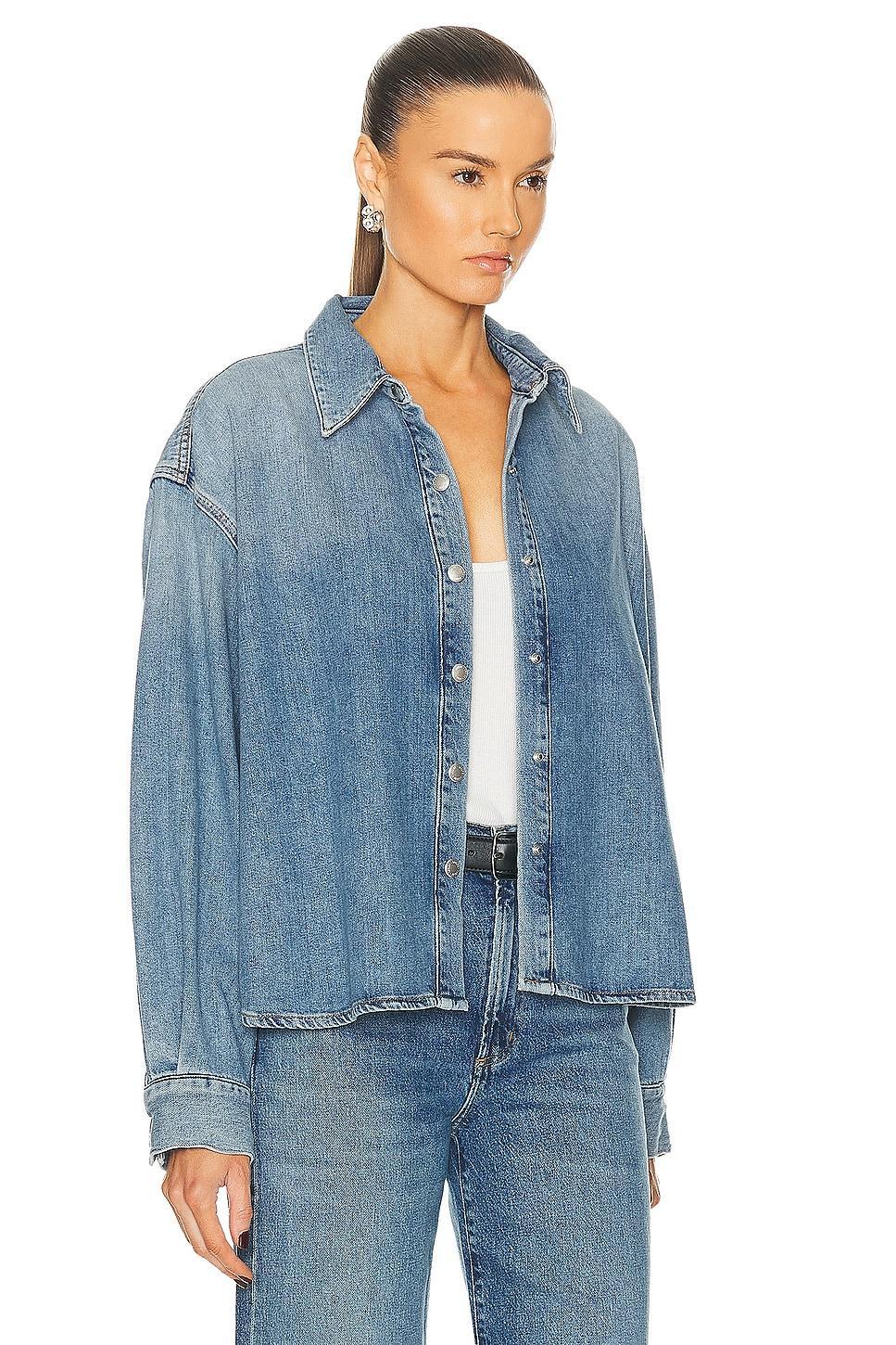 Womens Aidan High-Low Denim Shirt Product Image