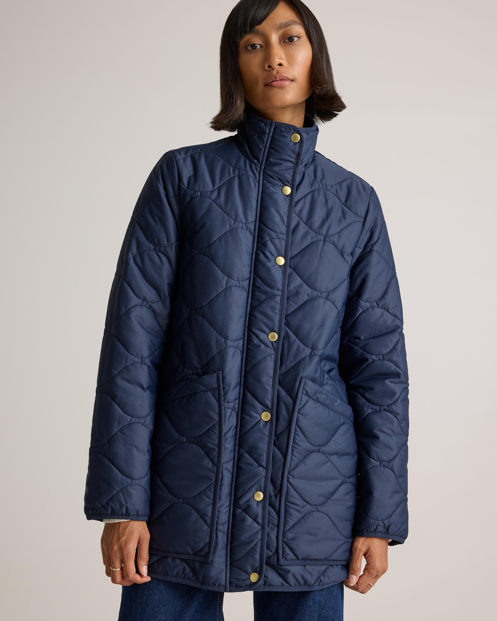 Quince | Women's Featherless Quilted Long Puffer Jacket Size XS, Nylon Product Image