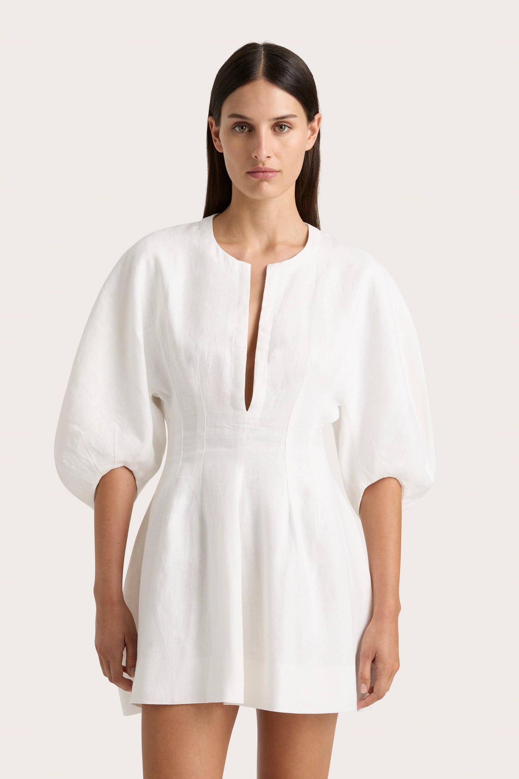 Soleil Mini Dress White - Final Sale Product Image