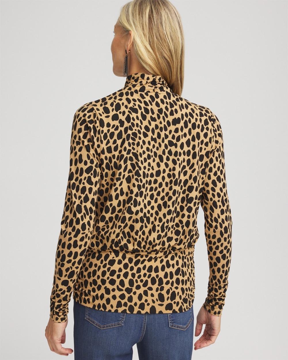 Animal Print Banded Hem Top Product Image