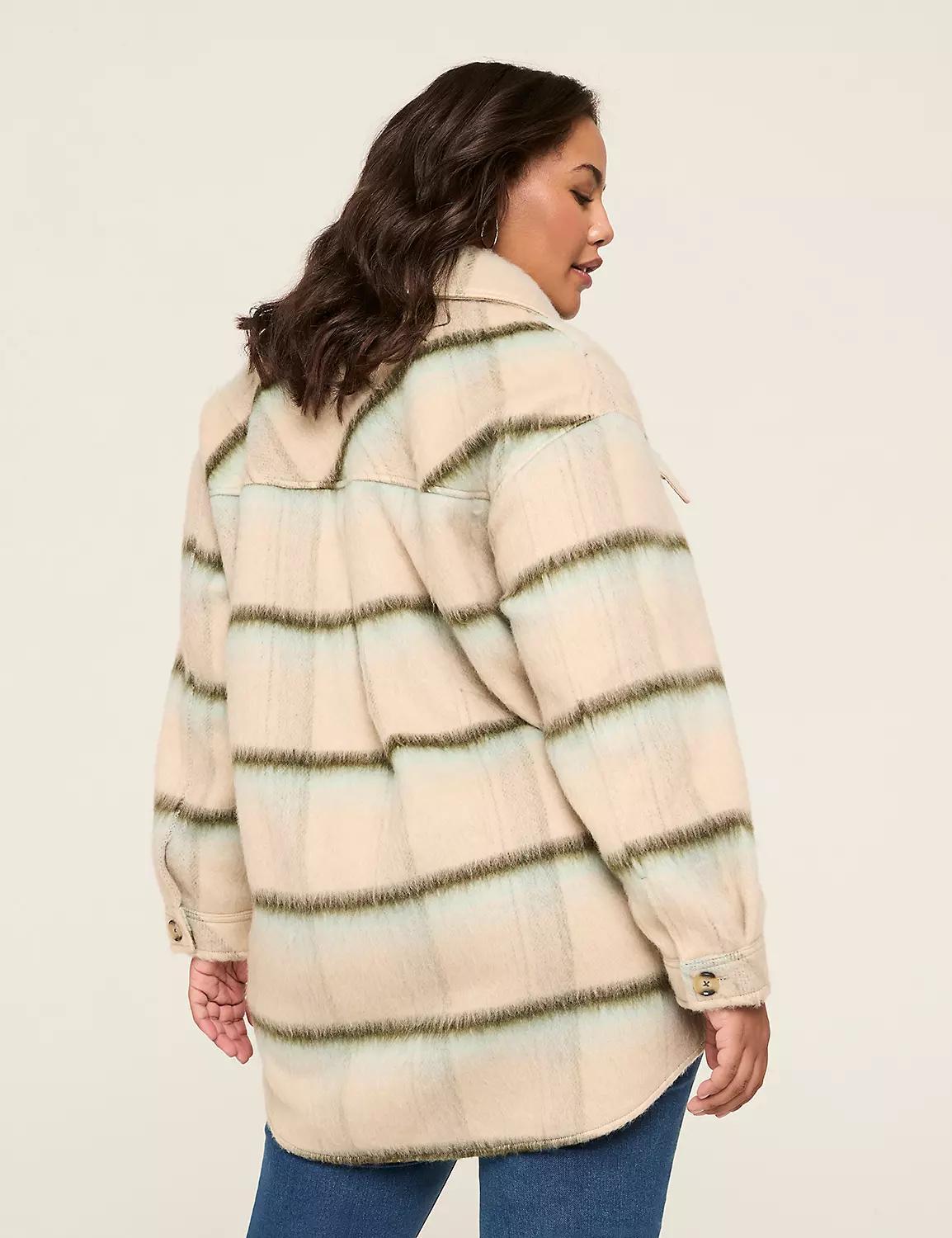 Faux-Wool Plaid Shacket Product Image