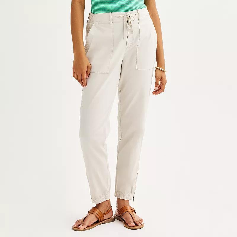 Women's Sonoma Goods For Life® Zip Hem Core Utility Jogger Pants, Size: XXL, Brown Brigade Product Image