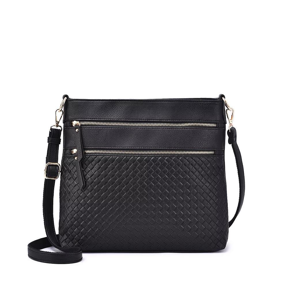 Women's Mellow World Alecia Woven Shoulder Bag, Black Product Image