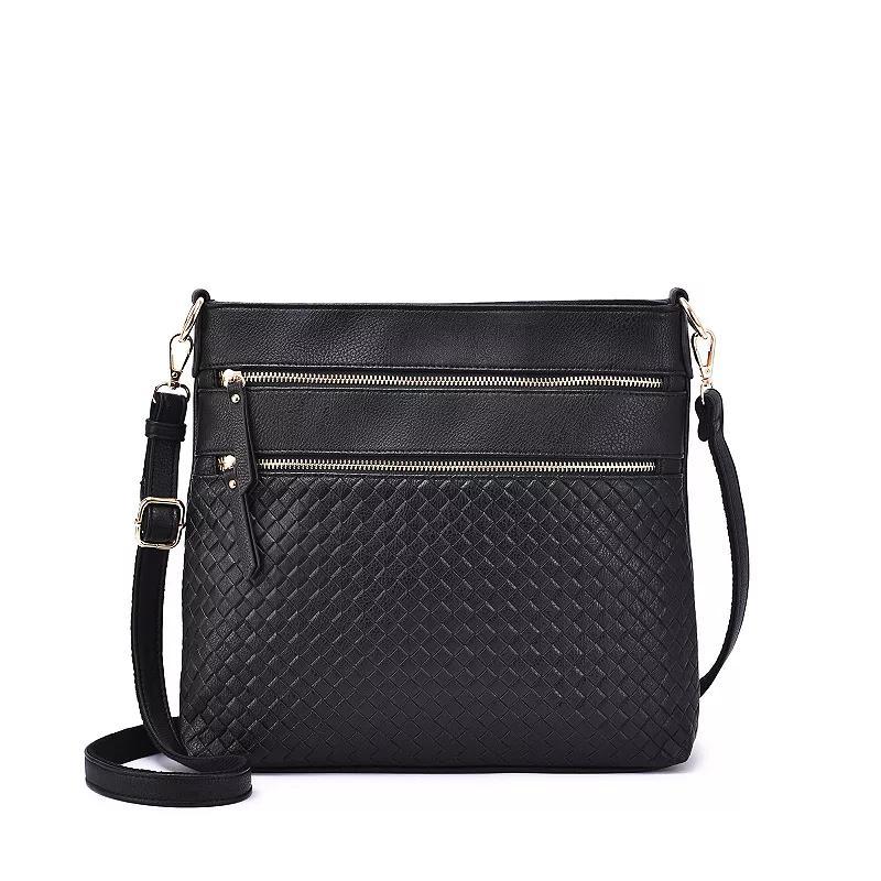 Women's Mellow World Alecia Woven Shoulder Bag, Black Product Image