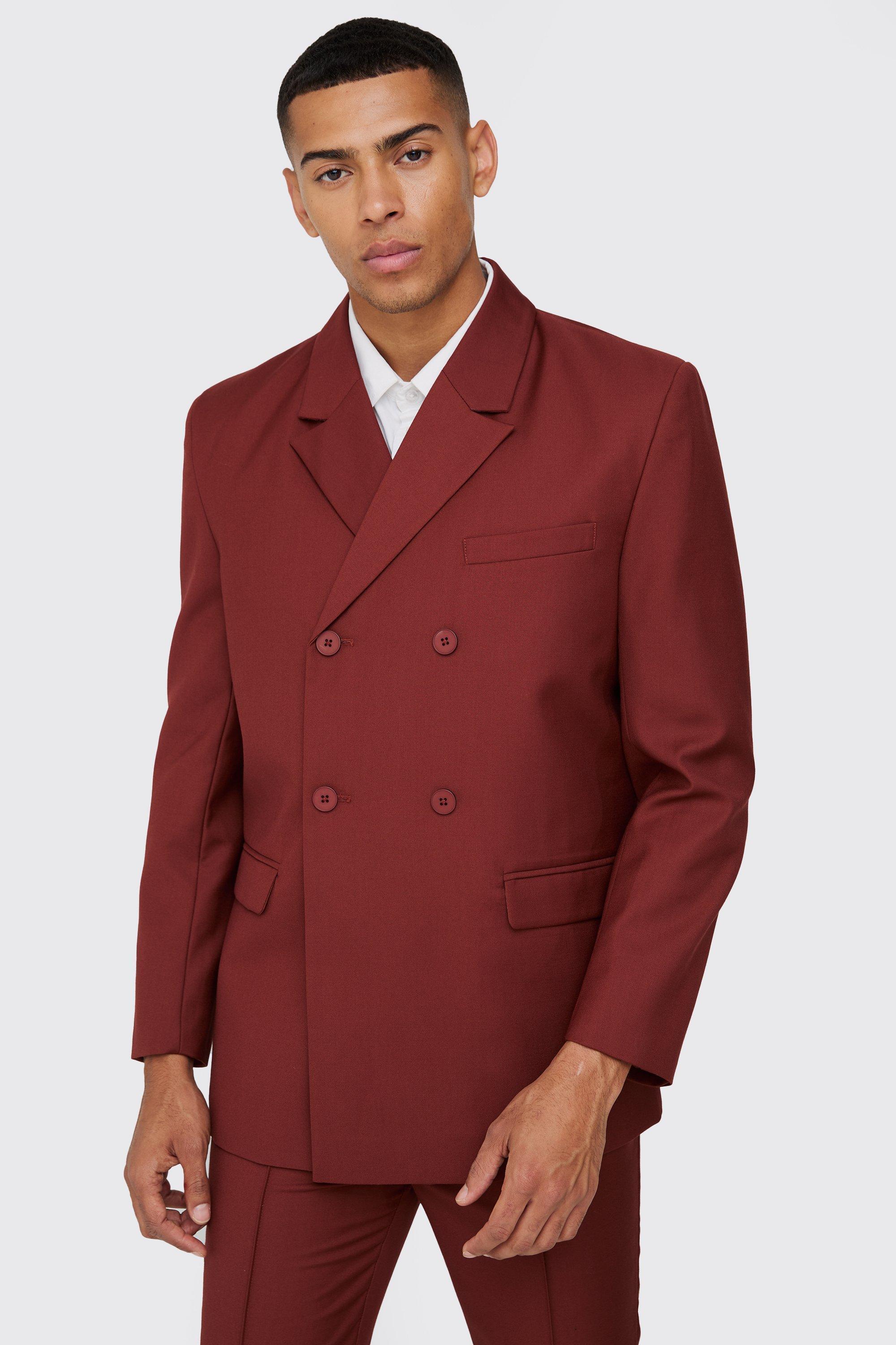 Mens Double Breasted Blazer - Navy Product Image