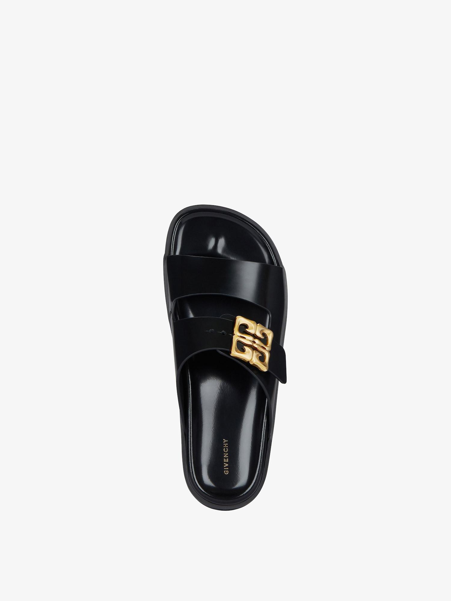 4G Liquid flat mules in leather Product Image
