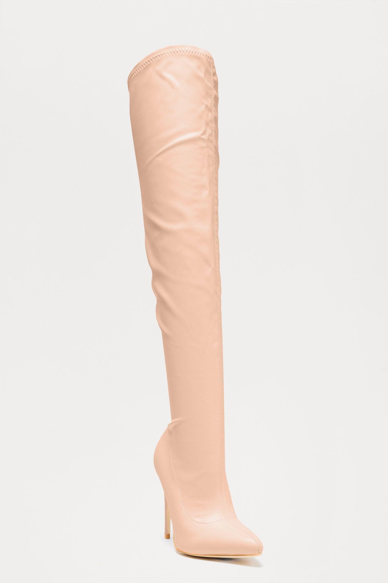 Gyra Thigh High Boots - Nude Product Image