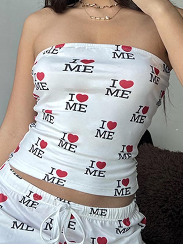 Printed Sexy Slim Bandeau Top Product Image