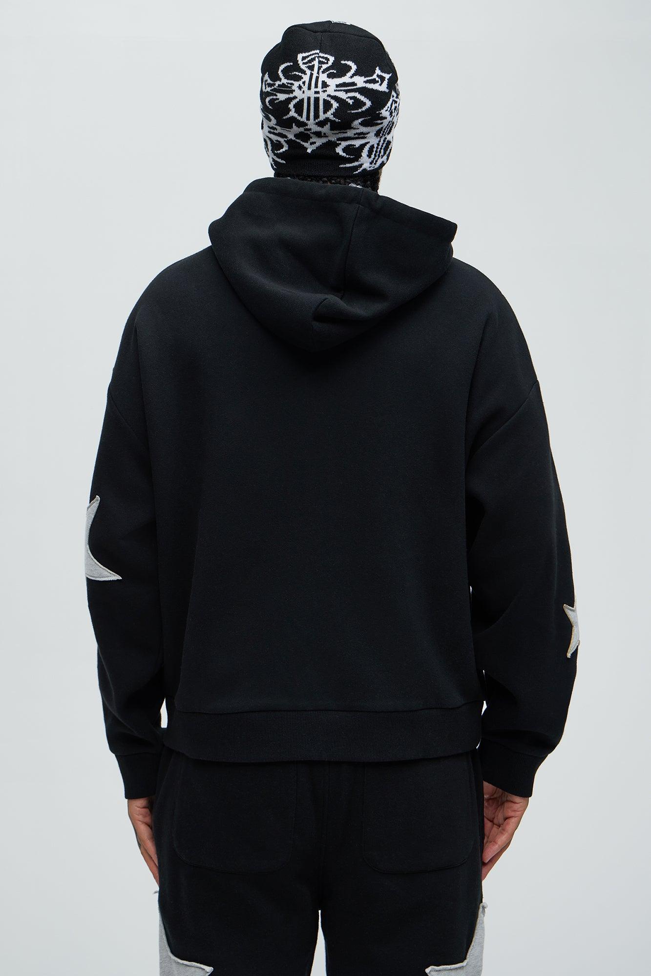 Tyson Stars Oversized Hoodie - Black Product Image
