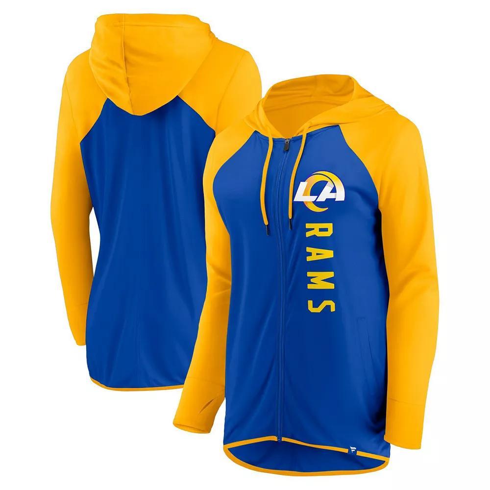 Women's Fanatics Branded Royal/Gold Los Angeles Rams Forever Fan Full-Zip Hoodie, Size: 3XL, Blue Product Image