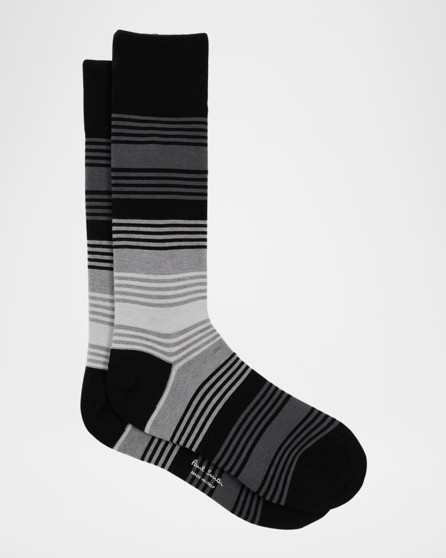 Mens Isodore Cotton Stretch Stripe Crew Socks Product Image
