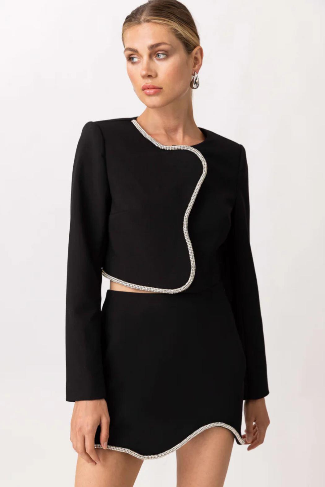 "Tate" Rhinestone Det Top Product Image