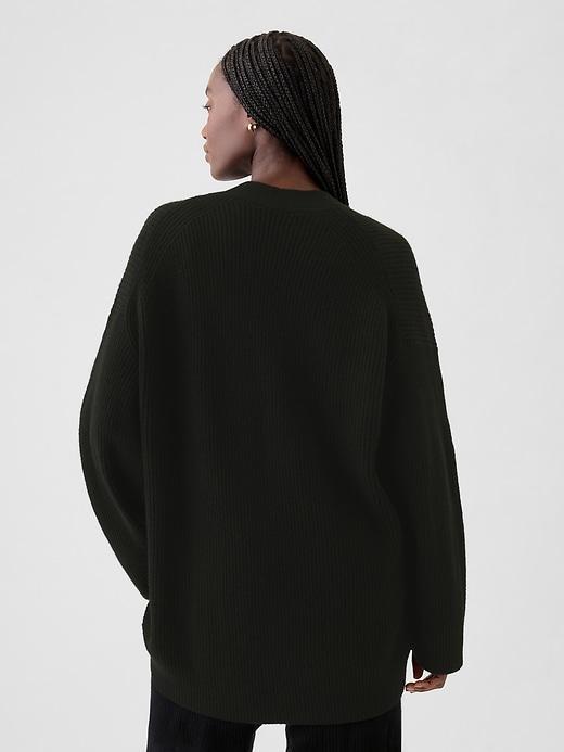 CashSoft Shaker-Stitch Boyfriend Cardigan Product Image