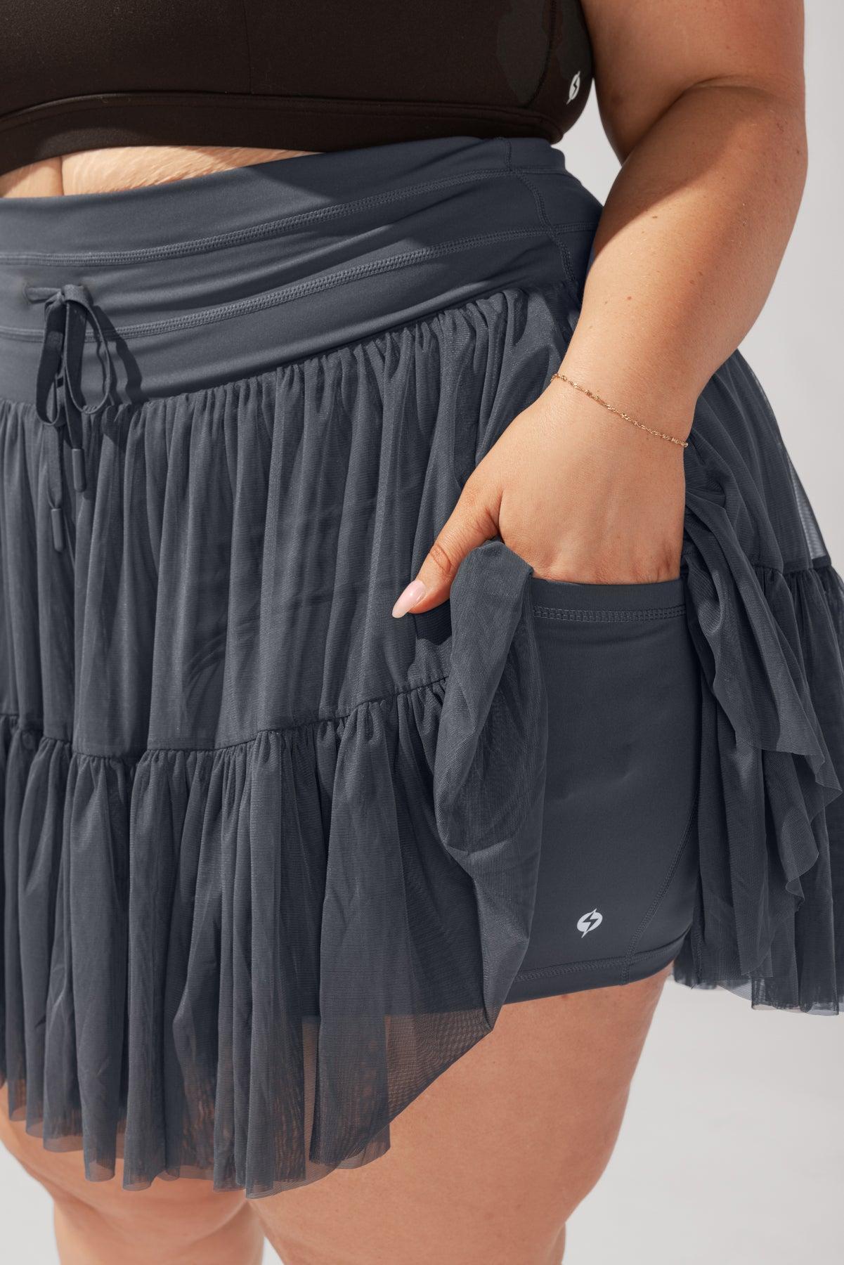 Pirouette Skort - Peppercorn Product Image