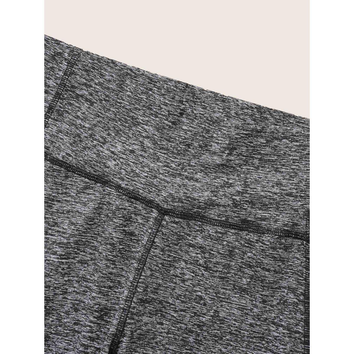 Plus Size Heather High Waist Pocket Skinny Leggings Women DimGray Casual High stretch Skinny High Rise Everyday Leggings BloomChic 10/M Product Image