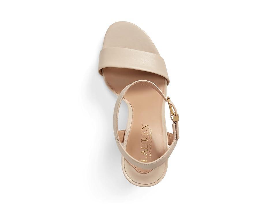 LAUREN Ralph Lauren Gwen Nappa Leather Sandal Women's Wedge Shoes Product Image