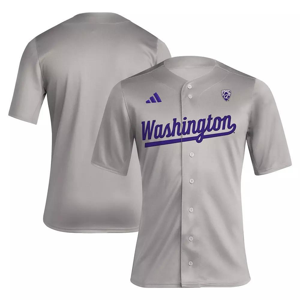 Men's adidas Gray Washington Huskies Replica Baseball Jersey, Size: Large, Grey Product Image