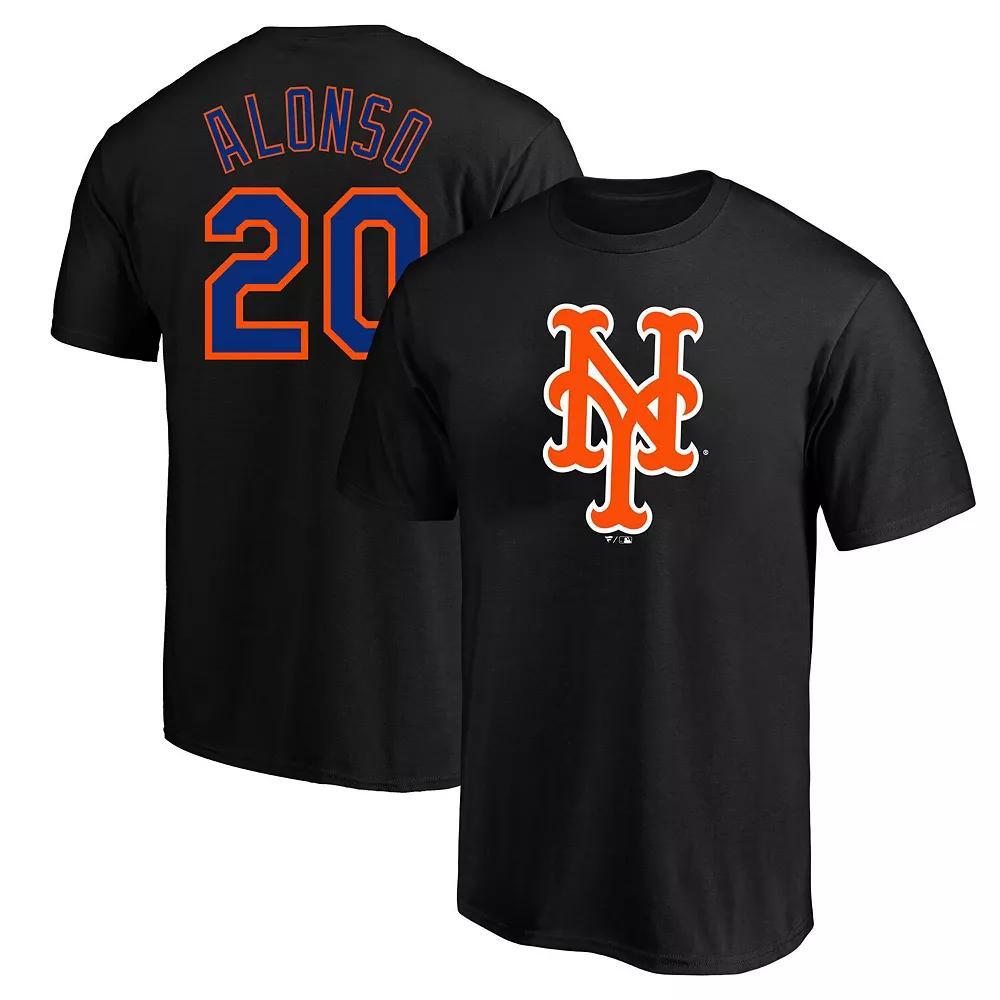 Men's Pete Alonso Black New York Mets Big & Tall Name & Number T-Shirt, Size: 6XB Product Image