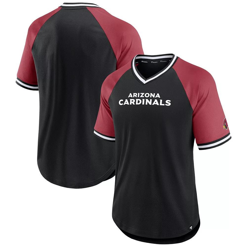 Mens Fanatics Branded /Cardinal Arizona Cardinals Second Wind Raglan V-Neck T-Shirt Product Image