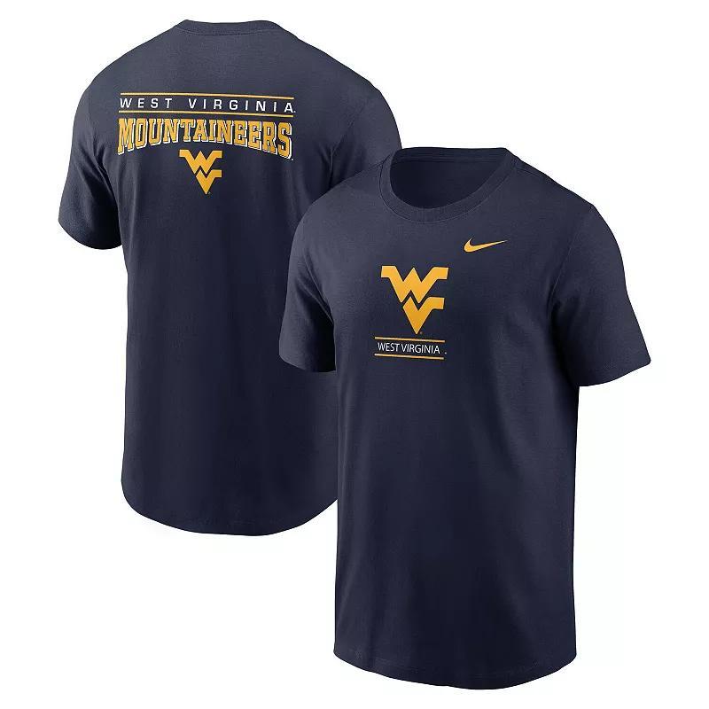 Men's Nike Navy West Virginia Mountaineers 2-Hit T-Shirt, Size: Large, Blue Product Image