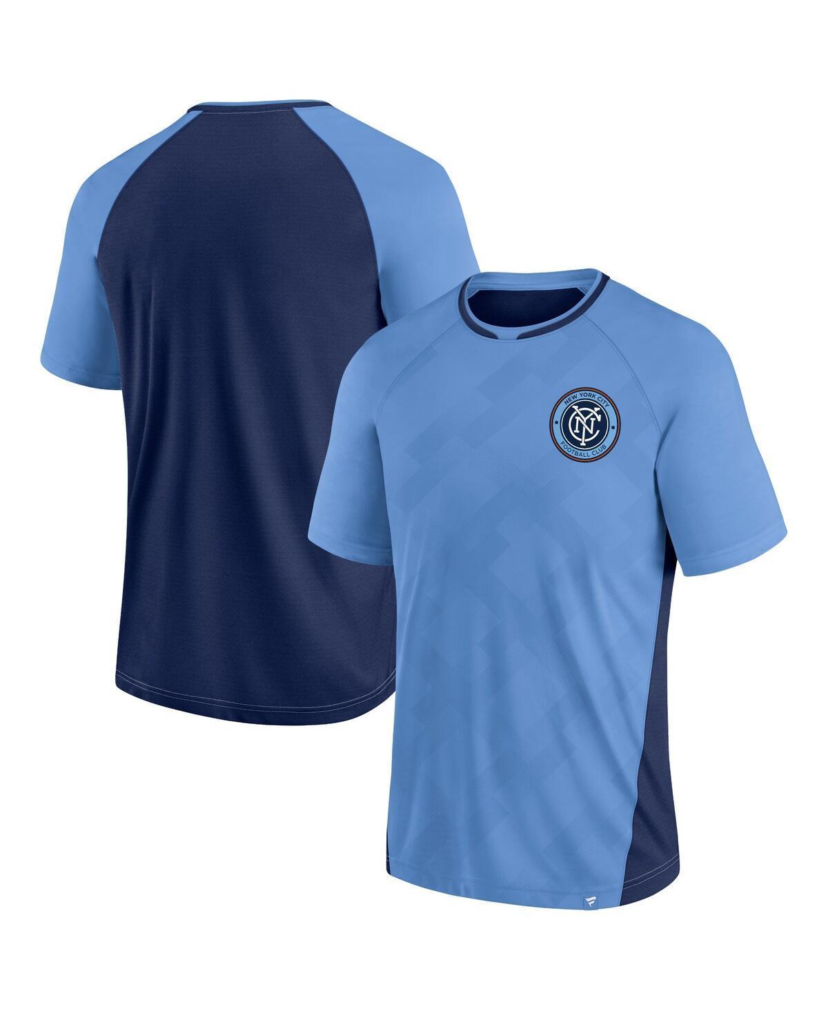 Men's Fanatics Branded Sky Blue New York City FC Attacker Raglan T-Shirt, Size: 3XL, Light Product Image